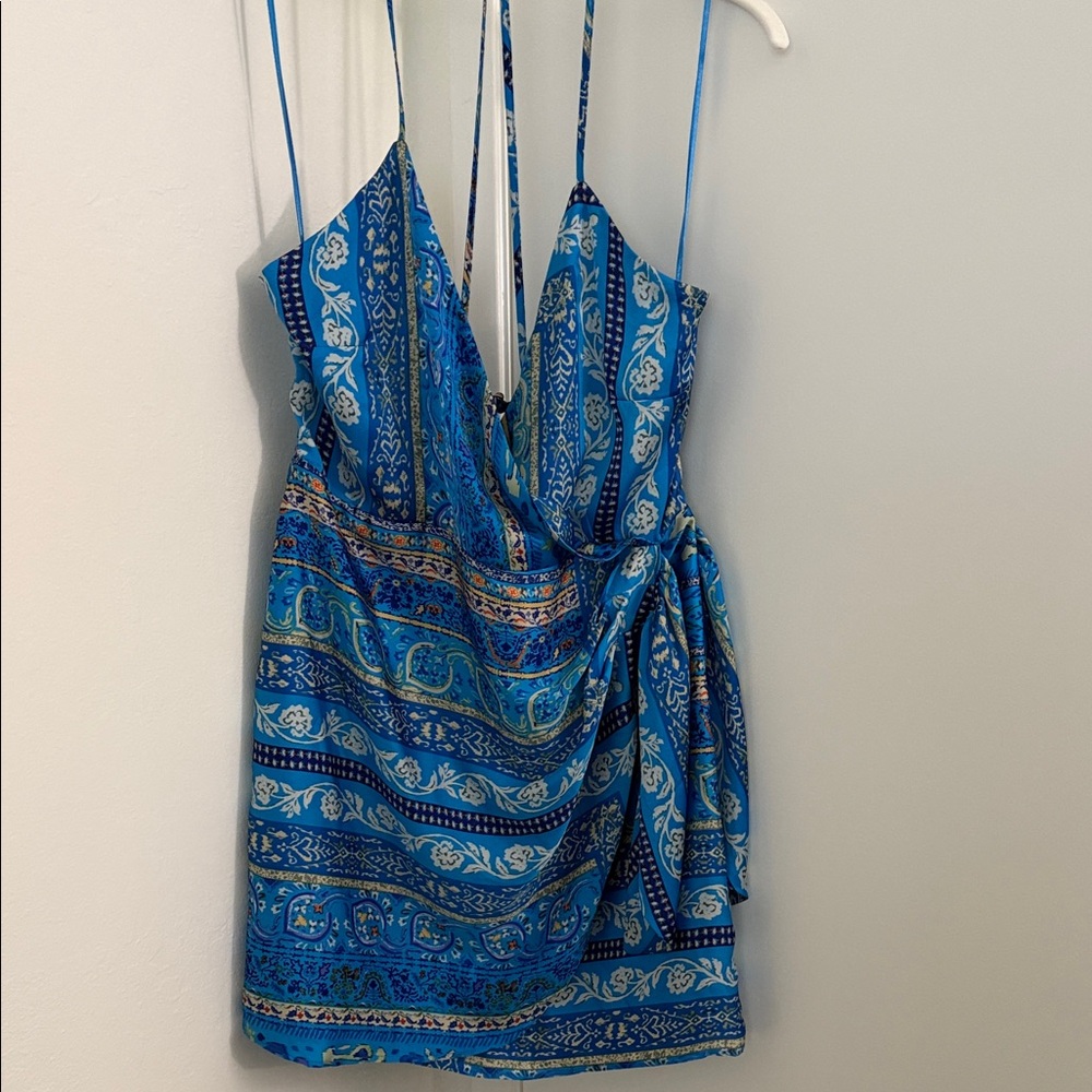 Zara Blue Patterned Dress